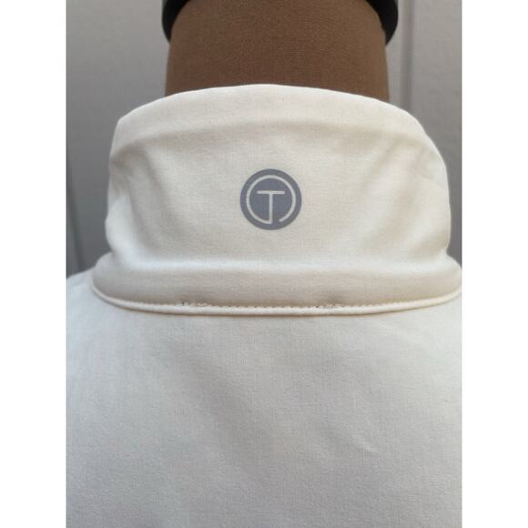 T By Talbots Vest Full Zip Mock Neck Fleece Lined Women's Size XS Ivory Cream - Picture 8 of 16